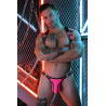 Breedwell Harnais Neo Camo Noir-Rose Neon